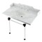 Kingston Brass 36 Carrara Marble Console Sink with Acrylic Legs, Marble WhiteOil Rubbed Bronze LMS3630MA5 - alternate 1
